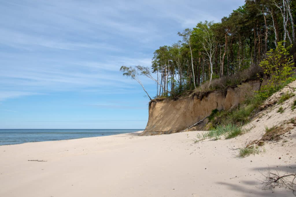 due erosion on beach